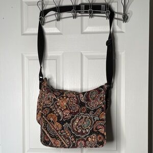 Vera Bradley Floral Paisley Quilted Messenger Handbag Backpack Bookbag